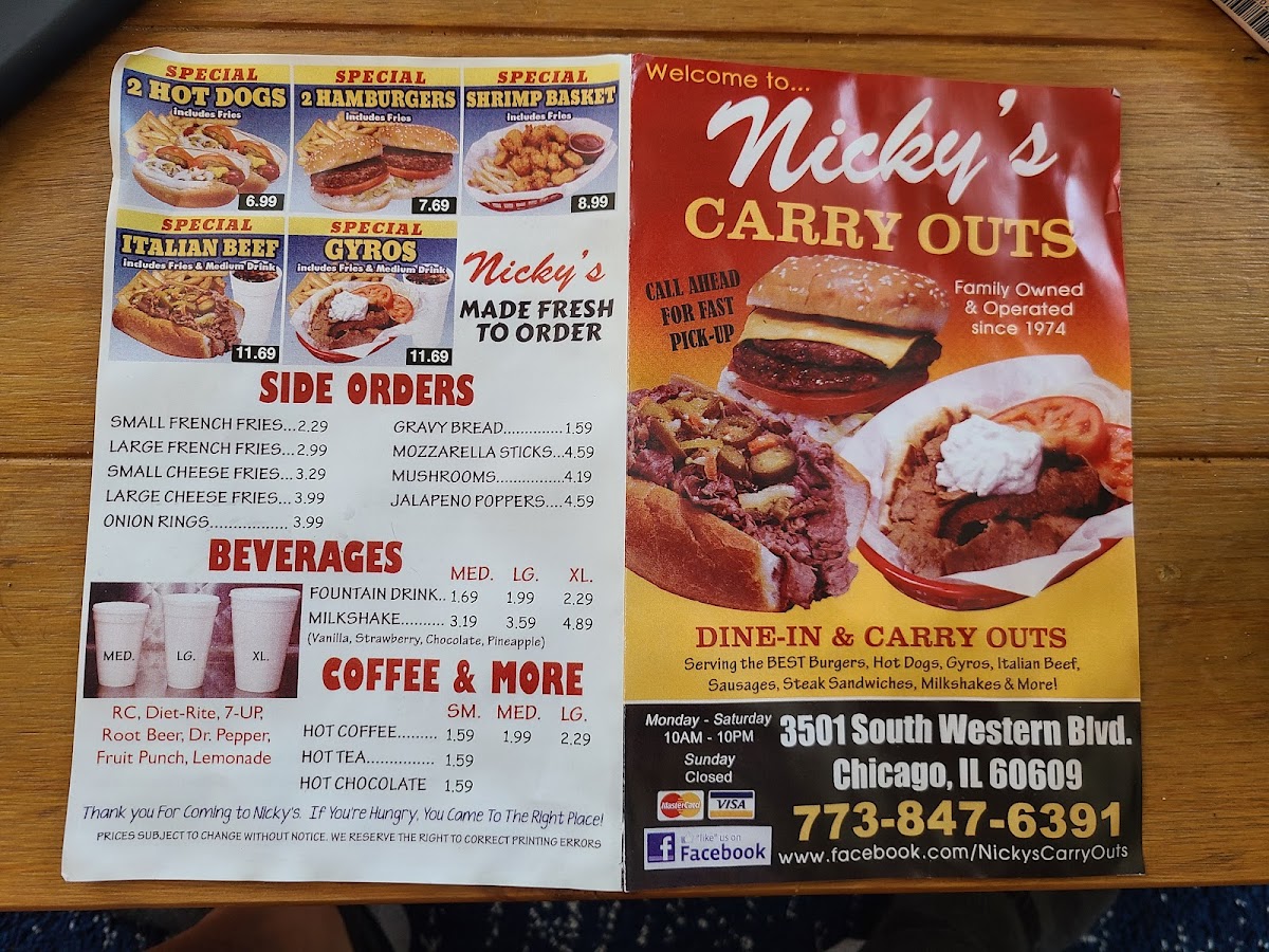 Nicky's Carry Outs Menu - Image 4